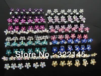 300pcs mix colors crystal flower mini hair claw clamp hair clip hair pin hair accessory free shipping