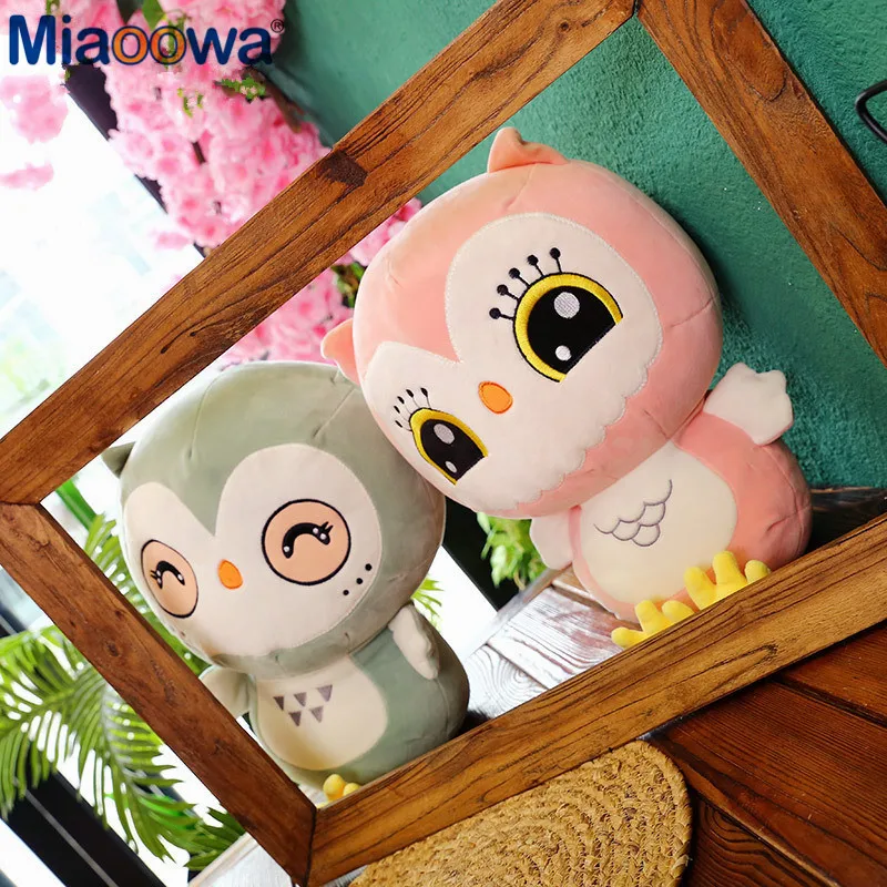 

1pc 50cm Creative Kawaii Owl Plush Toy Stuffed Down Cotton Animal Doll for Kids Baby Lovely Soft Pillow Cushion Gift