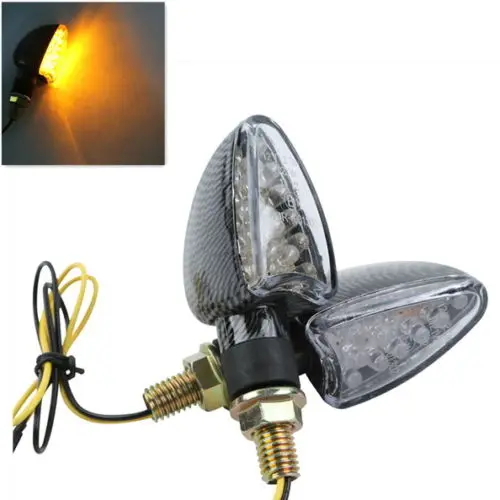 Универсальные мотоциклетные светодиодные индикаторы поворота из углеродного