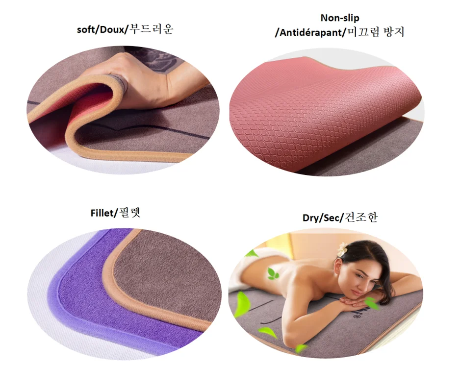 Коврик для йоги из микрофибры коврик и пилатеса точечного массажа беременных