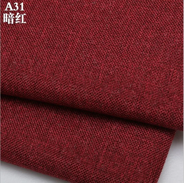 dark red Однотонная хлопчатобумажная льняная ткань для лоскутного шитья/шитья своими руками/скатерти для дивана/покрывала мебели/счетчики подушек - Цвет: dark red