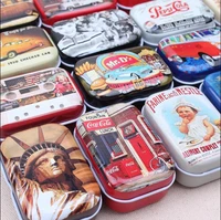 4pcslot vintage gift tin boxes diy multifunction jewelry boxcigarette casecollectables tin box