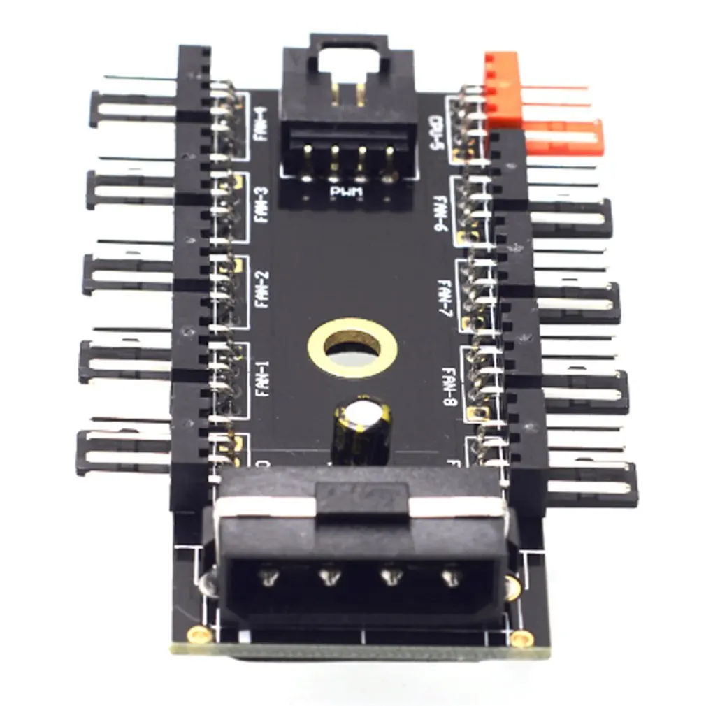 10-Port 12V 4 Pin PWM CPU Cooling Fan Hub SATA Controller Power Supply Spliter Adapter Computer Function | Компьютеры и офис