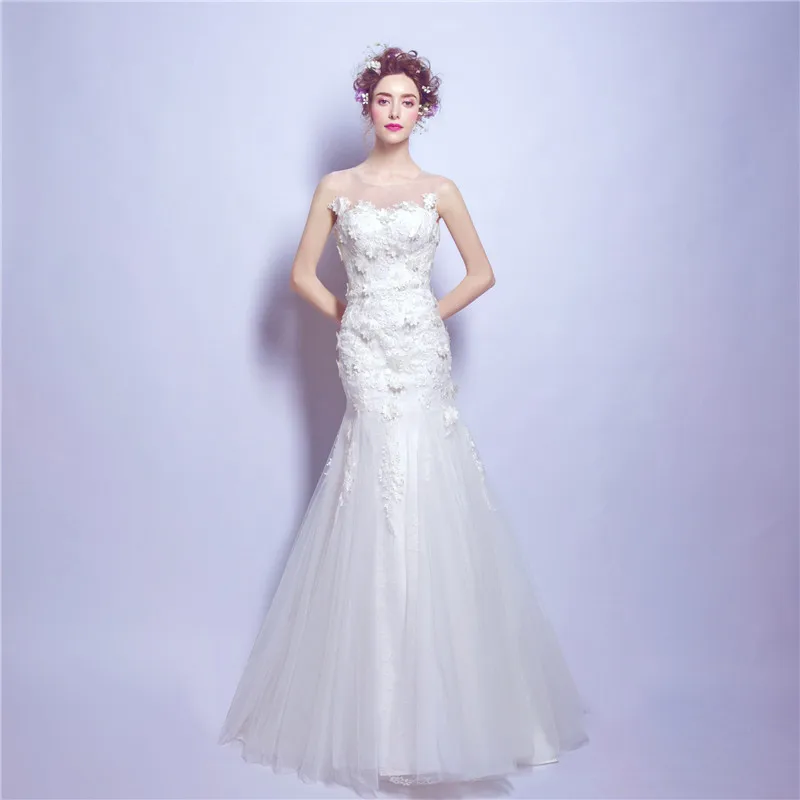 Русалка Кружева Цветы Длинный Элегантный Сексуальное Официально Дешевые Китай