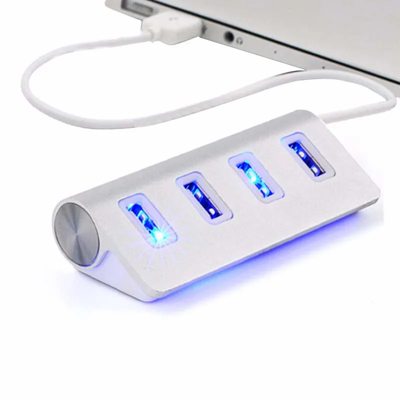 4 порта USB 2,0 концентратор USB порт высокоскоростной Сплав usb-хаб портативный OTG концентратор USB разветвитель для Apple Macbook Air ноутбук ПК планшет