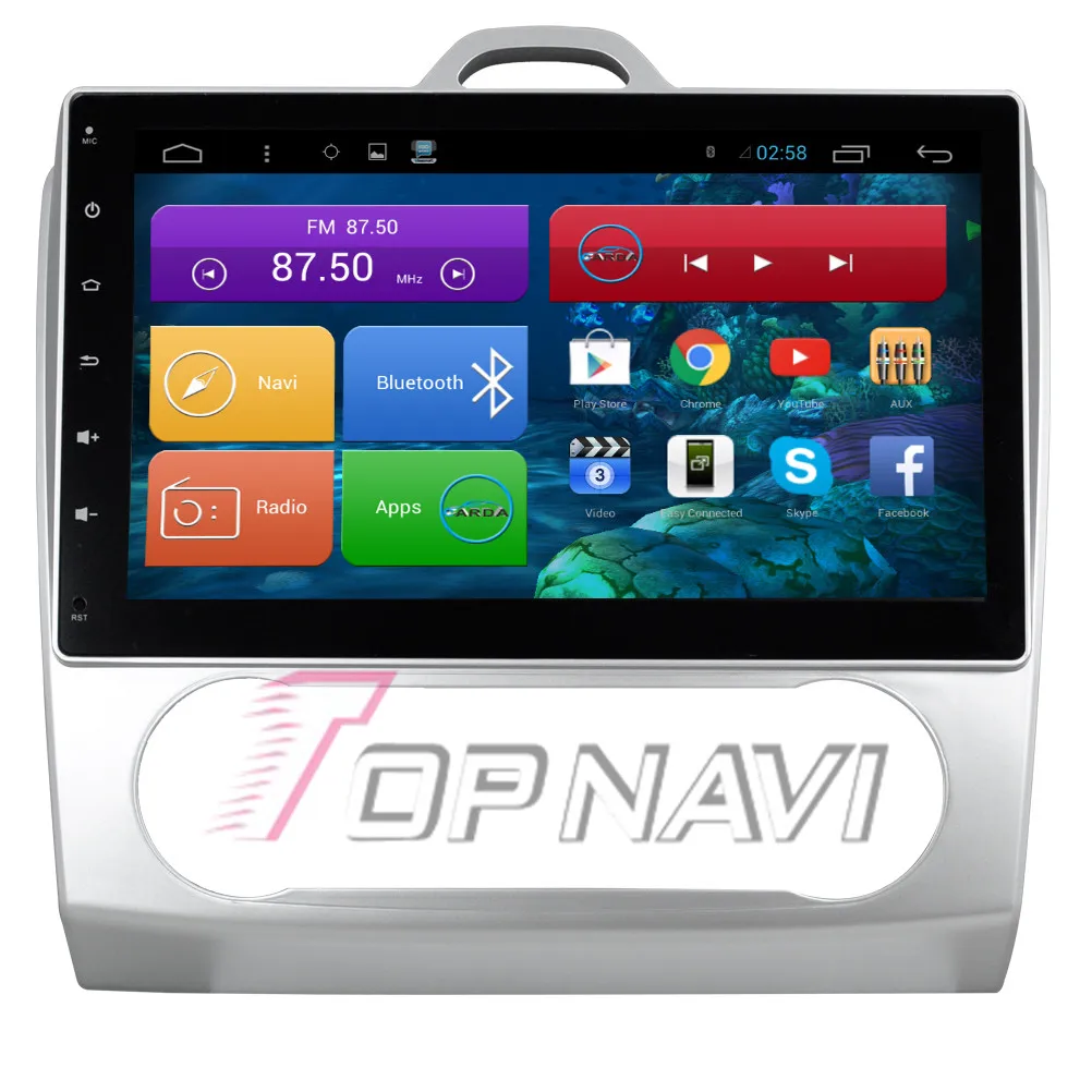 Topnavi 10 2 &quotчетырехъядерный Android 6 0 Автомобильный GPS навигатор для Focus