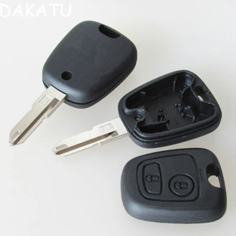 DAKATU 2 кнопочный автомобильный брелок для ключей Peugeot 206 207 Citroen C1 C2 C4 Ne73|Ключ от авто|
