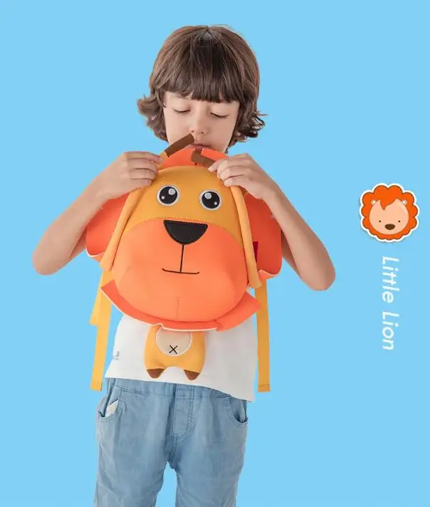 NOHOO рюкзак Bayby 3D для малышей, детский школьный рюкзак, Детский водонепроницаемый рюкзак с рисунком льва, бегемота, сумки для детского сада для мальчиков и девочек - Цвет: NH067