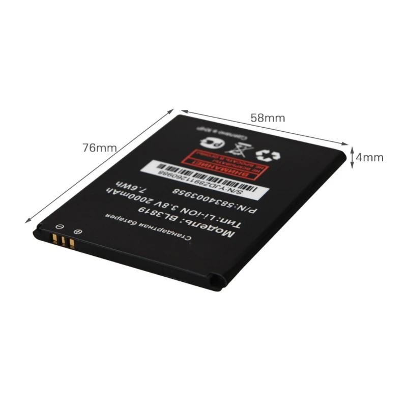 Аккумулятор BL3819 2000 мАч для Fly IQ4514 Quad EVO Tech 4 батарея BL 3819 IQ 4514 высококачественные