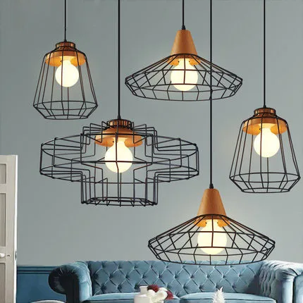 Винтажный железный подвесной светильник E27 в стиле лофт ретро для бара кафе