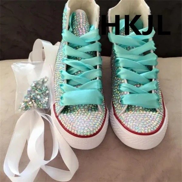 HKJL новые холщовые низкие черно-белые кроссовки Классические кружевные дышащие женские Diy Алмазные