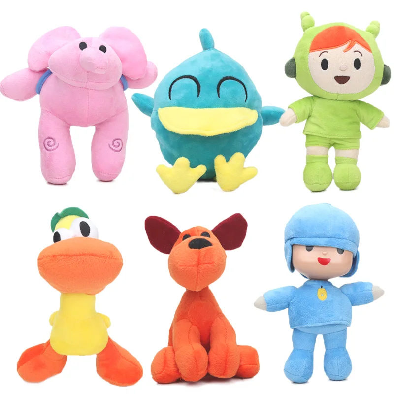 6 шт., 12-26 см, Pocoyo, игрушки, покойо, Элли, Пато-Лула, плюшевая кукла, Pocoyo, собака, утка, слон, мягкая плюшевая кукла-животное, товары для вечеринки, игрушки - Цвет: 6pcs per set