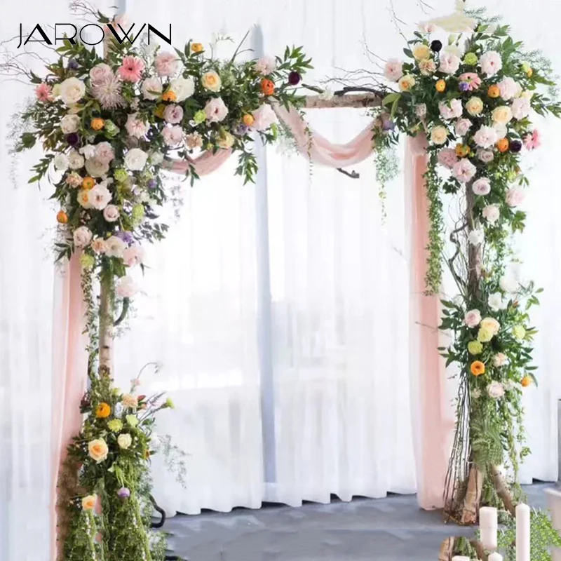 

Нестандартный фон для свадьбы JAROWN, украшение для свадьбы, «сделай сам», роза, Гортензия, Цветочная композиция, цветок свода