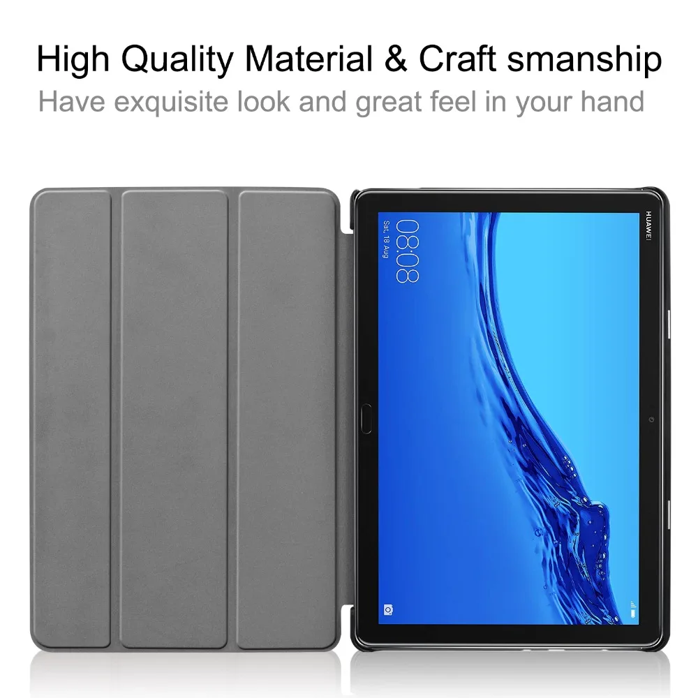 Кожаный флип-чехол с подставкой и стилусом для Huawei MediaPad M5 lite 10 1 дюйма | Компьютеры