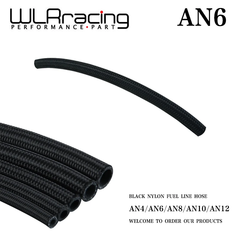 WLR RACING 6 AN Pro's Lite черный нейлоновый плетеный шланг для гонок Топливопровод 350 PSI 0 3
