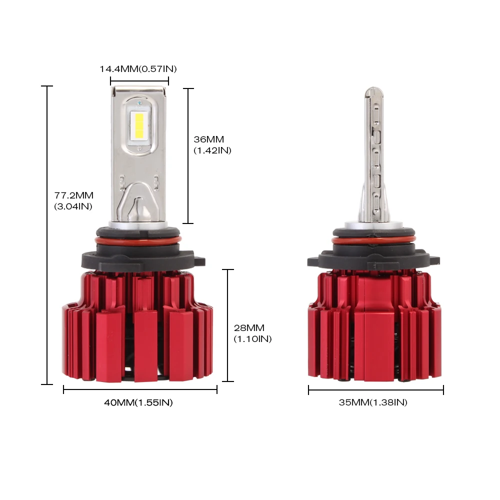NOVSIGHT 9006/HB4 Автомобильный светодиодный светильник s 80 86W 13600LM противотуманный супер