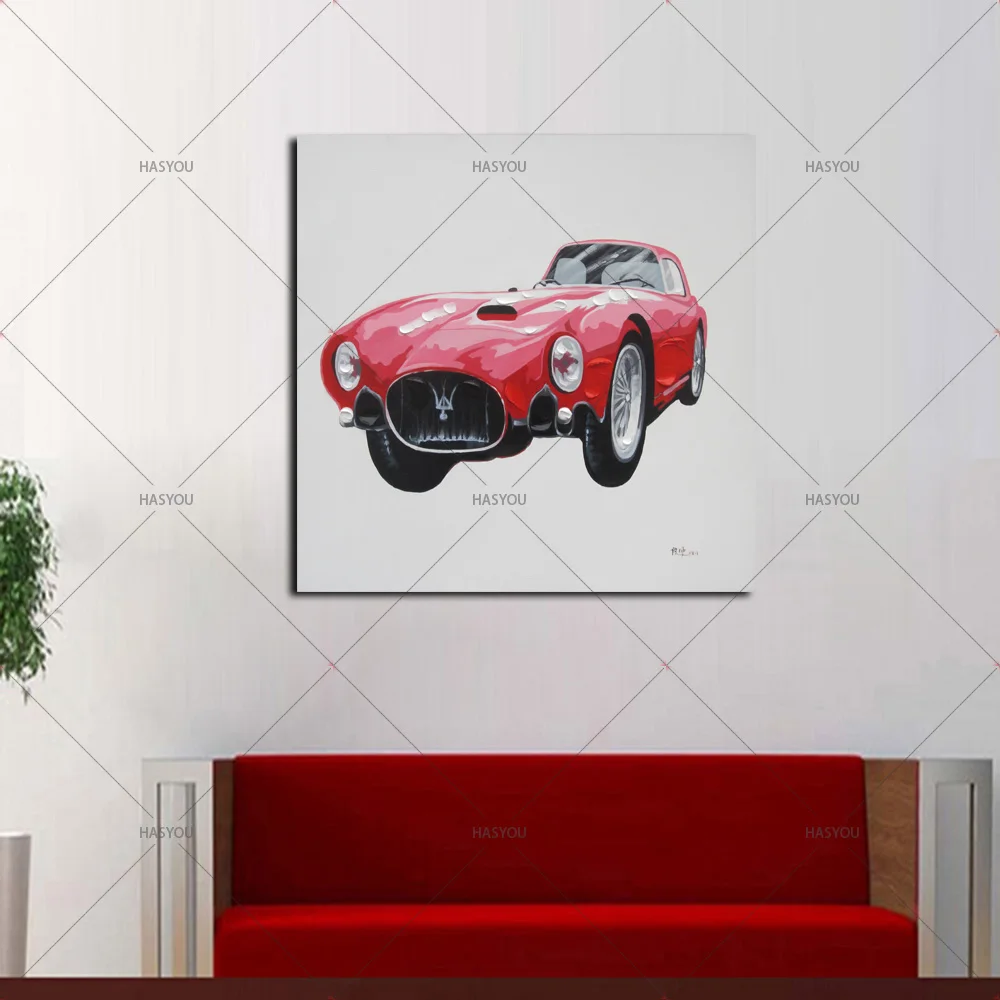 HASYOU современная абстрактная Автомобильная картина маслом Настенный декор