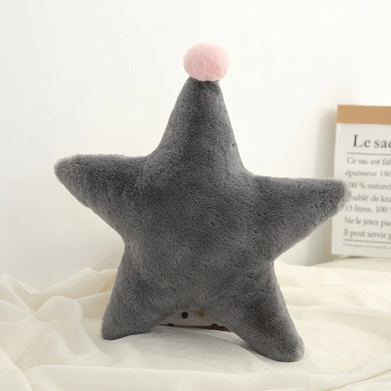 Star Grey Кавайная игрушка для новорожденных, детская подушка для спины, декор для детской комнаты, подушки для детской кроватки, настенные украшения, детские товары, подарок для девочки, реквизит для фотосъемки - Цвет: Star Grey