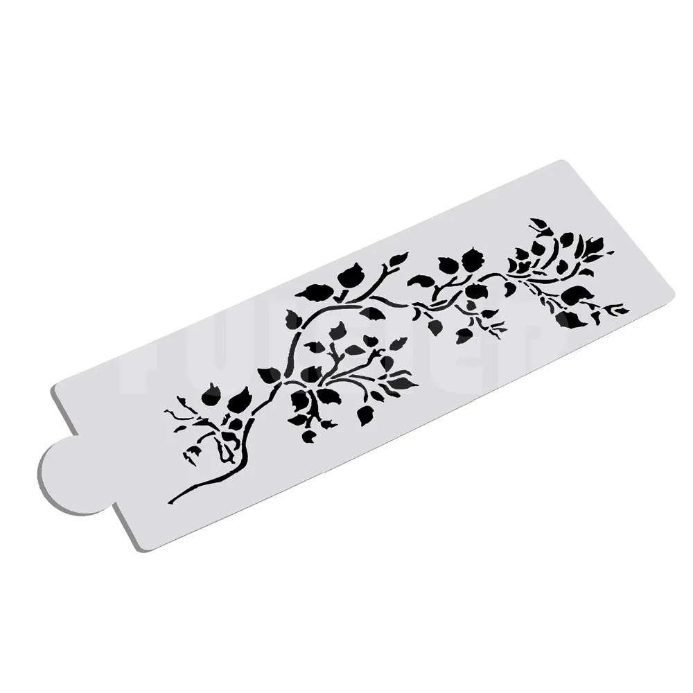Cake decoration tools 2pcs/set Flower shape cake stencil Food grade PET Pattern Printing design fondant | Дом и сад