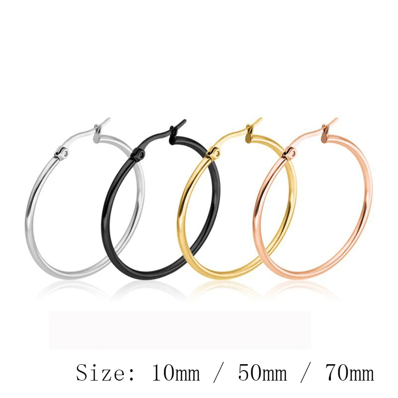 CHUKUI ювелирные изделия из нержавеющей стали женские круглые серьги-кольца