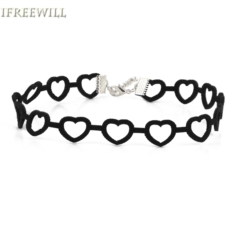 Черный Корея Сердце колье кружево хлопок Романтический веревку цепи усердию 2017