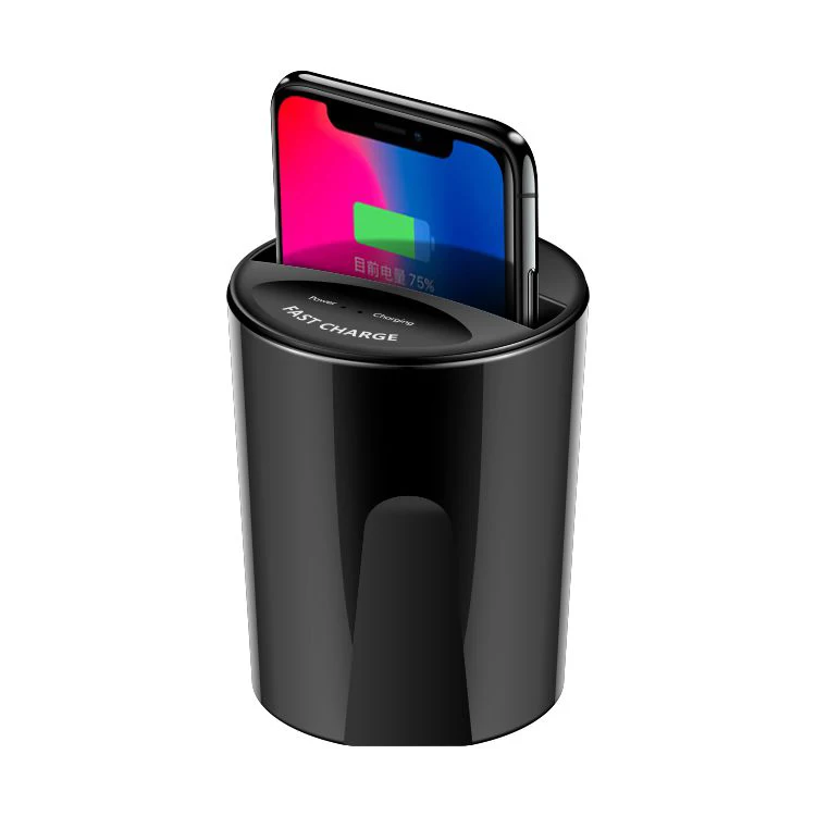 X9 автомобиль чашки Qi Беспроводной Зарядное устройство для iPhone 8 X Xs XR Xs Max для samsung Note9 S9 для huawei для Просо мобильный телефон Универсальный