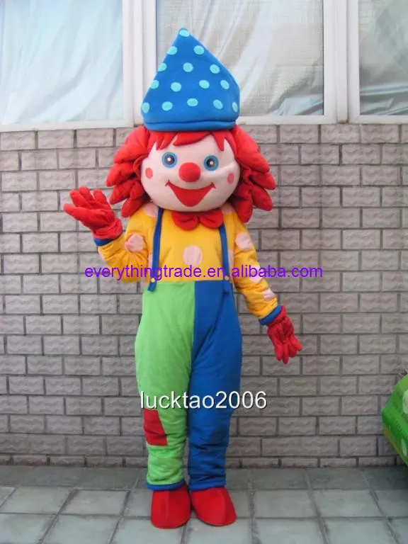 Hot sale Cute Cartoon Character cute clown Mascot Costume party costume Adult Size |