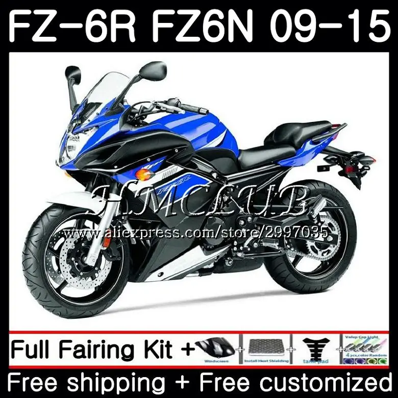 Корпус для YAMAHA blue black FZ6N FZ 6R 2009 2010 2011 2012 2013 2014 2015 22HC. 16 FZ6 R FZ6R 09 10 11 12 13 14 15