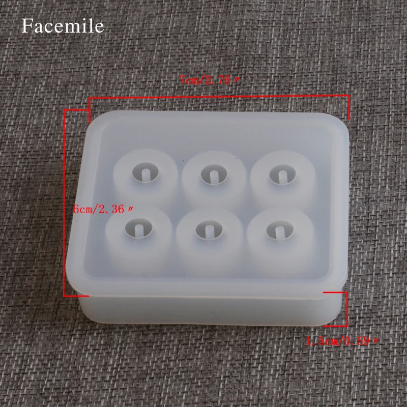 Facemile Новая прозрачная прямоугольная силиконовая форма бусины квадратный шар 6