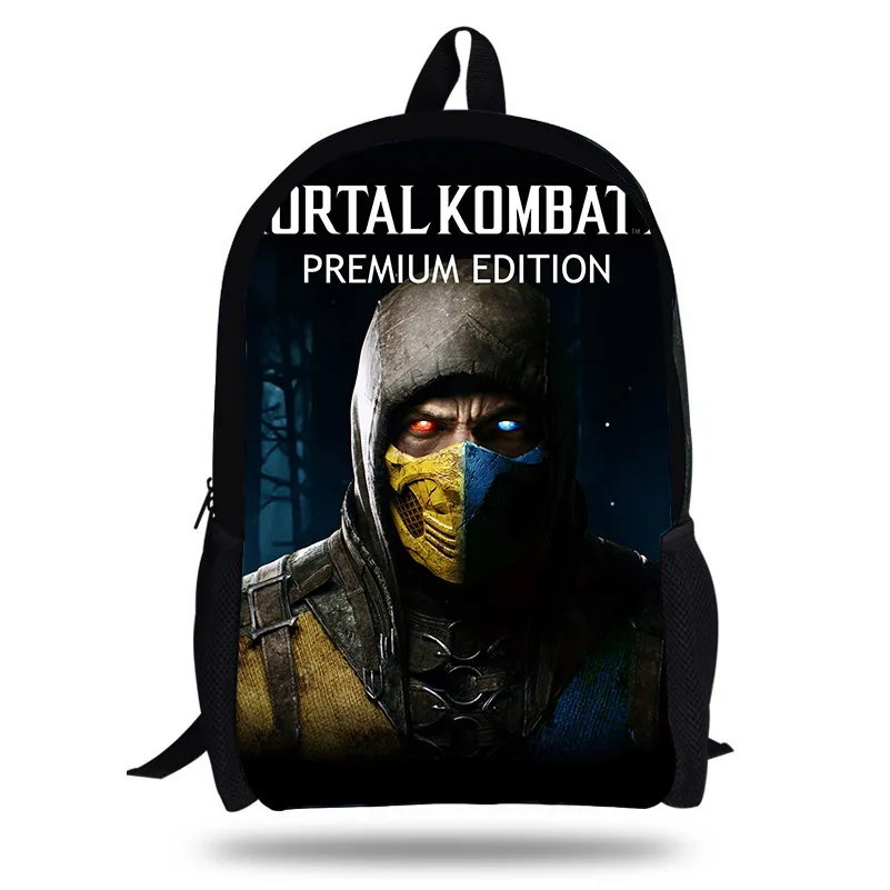 Детские школьные сумки с принтом Mortal Kombat рюкзак для мальчиков подростков