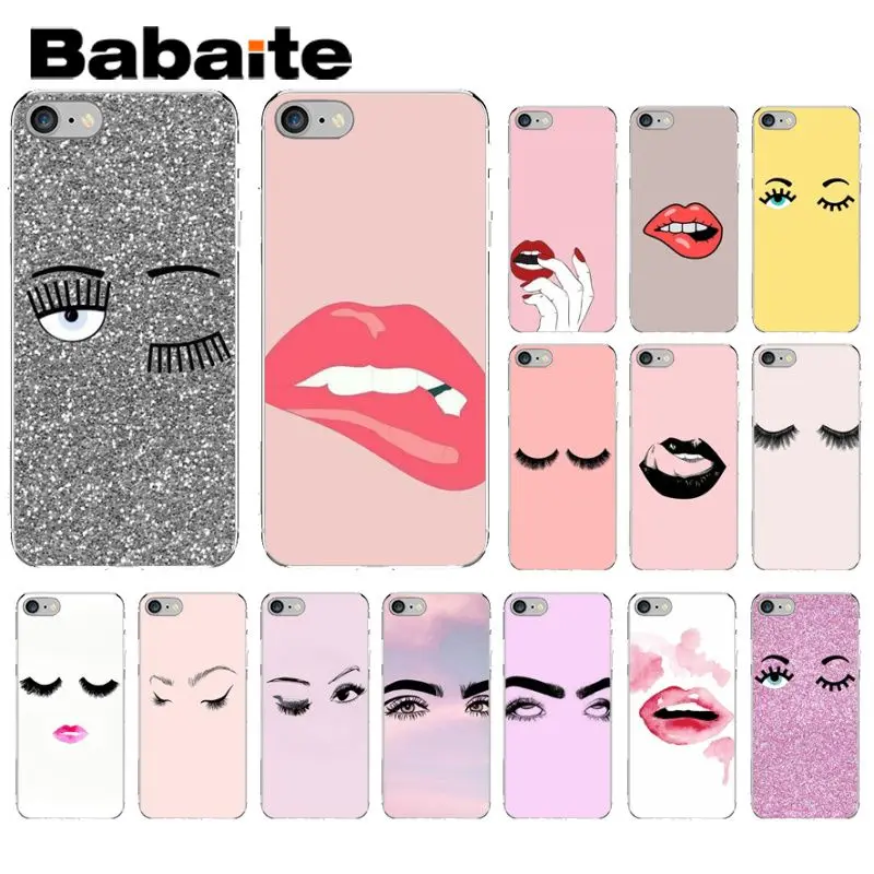 Babaite макияж ресниц губ DIY Роскошный Высокий протектор на конце чехол для iPhone 8 7 6 6S