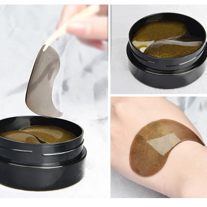 Коллагеновая маска для глаз с черным жемчугом Корейская сна против морщин и