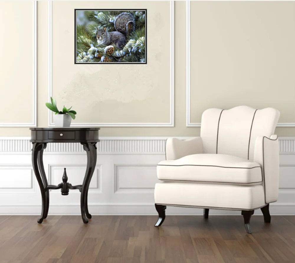 Алмазная вышивка в виде белки 5D круглая мозаика алмазная живопись комплекты