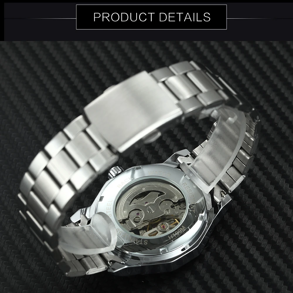 Часы наручные WINNER мужские механические Роскошные автоматические Модные в стиле