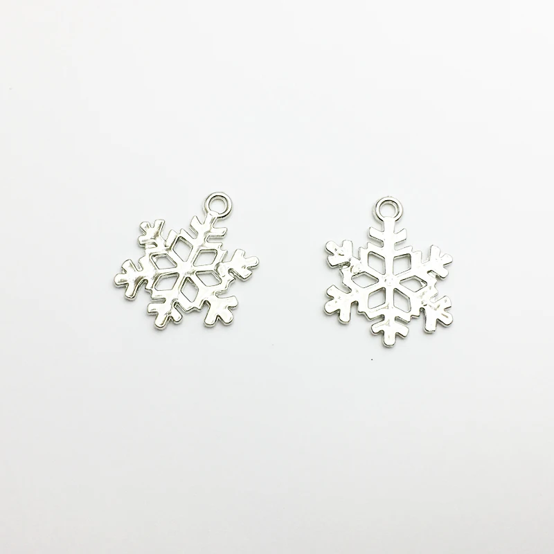 30 шт./лот Новое поступление серебряные подвески в форме снежинки 28*23 мм Подвески