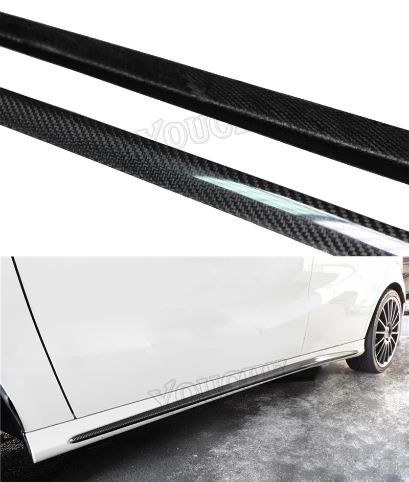 OEM из углеродного волокна сторона юбки бампер губы для Mercedes W176 A класс cla класс W117 2013 по настоящее время A45 CLA45 AMG