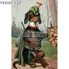 Алмазная вышивка сделай сам, картина с изображением собаки из Квадратного камня, вышивка крестиком, дробовик, стразы, мозаичный узор