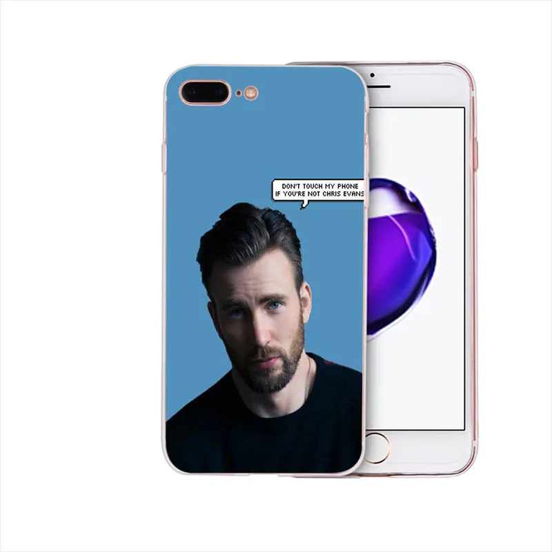 Криса Эванса Марвел Капитан Америка мягкий чехол для iPhone X чехол для телефона XS max XR 6plus 6s 6 Coque 5 5S SE 7 8 8plus 7plus Funda