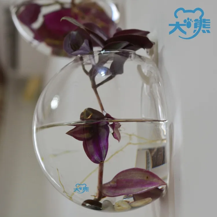 Wall hanging glass vase transparent bottle hydroponics bread creative home decoration wedding accessories |