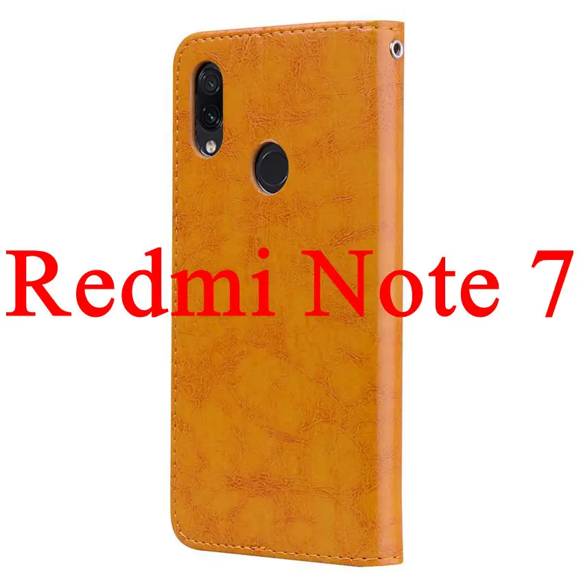 Flip leather case For Xiaomi Redmi 7 back phone on Note Pro Note7 Screen Protector Film Toughened Glass | Мобильные телефоны и
