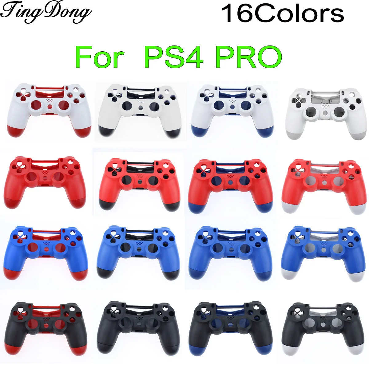 20Pcs for Sony PS4 Pro Wireless Dualshock 4 Pro Controller JDS040 Cover Front Back Hard Plastic Upper Housing Shell Case