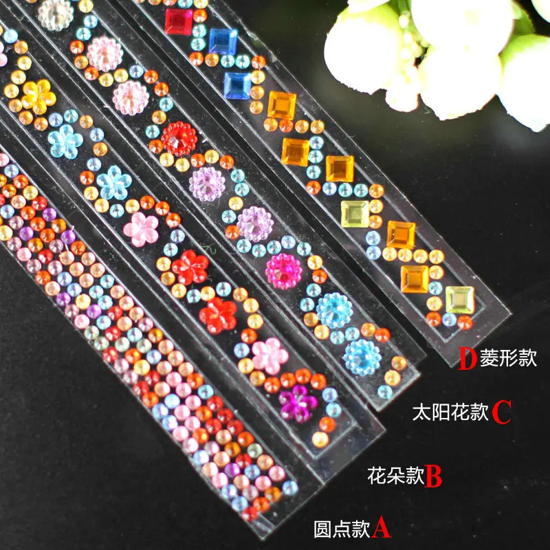 Cinta de diamante acr&iacute;lico para manualidades, kit de etiquetas extra&iacute;bles, juguetes de guarder&iacute;a, art&iacute;culos de actividades decorativas, 1 rollo por lote-4