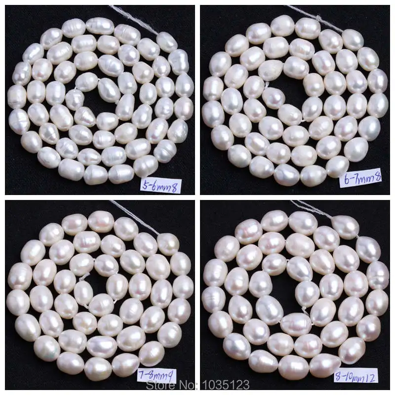 Бусины овальной формы из натурального белого пресноводного жемчуга 9 10 мм 38 см