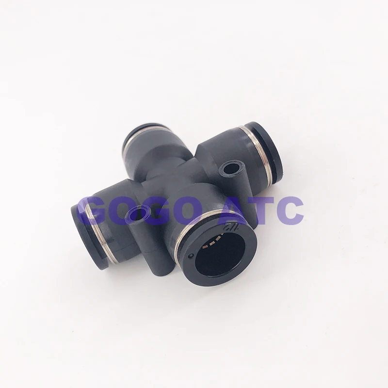 Pneumatic quick connector PZA1/4 1/2 3/8 5/32 5/16 plastic cross four-way inch air pipe insertion | Обустройство дома