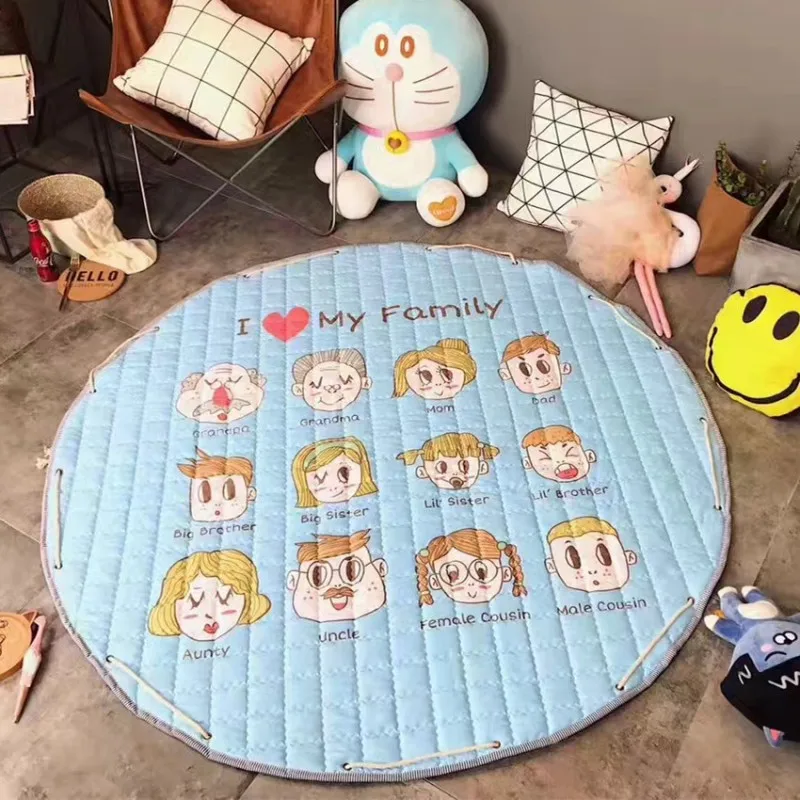 Игровой коврик для хранения круглый ползания младенцев детские игрушки сумка