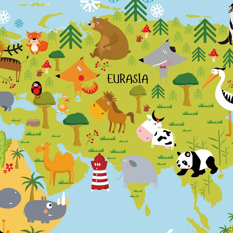 Картонная карта мира Постер Размер украшение стены большая 140x92