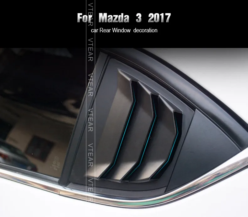 Vtear для Mazda 3 Axela хэтчбек седан задние боковые подъемные оконные жалюзи, треугольные оконные наружные декоративные покрытия