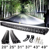3d 120w 150w 180w 240w super slim single row curved led light bar combo beams for 4x4 offroad suv 4wd atv driving work lights