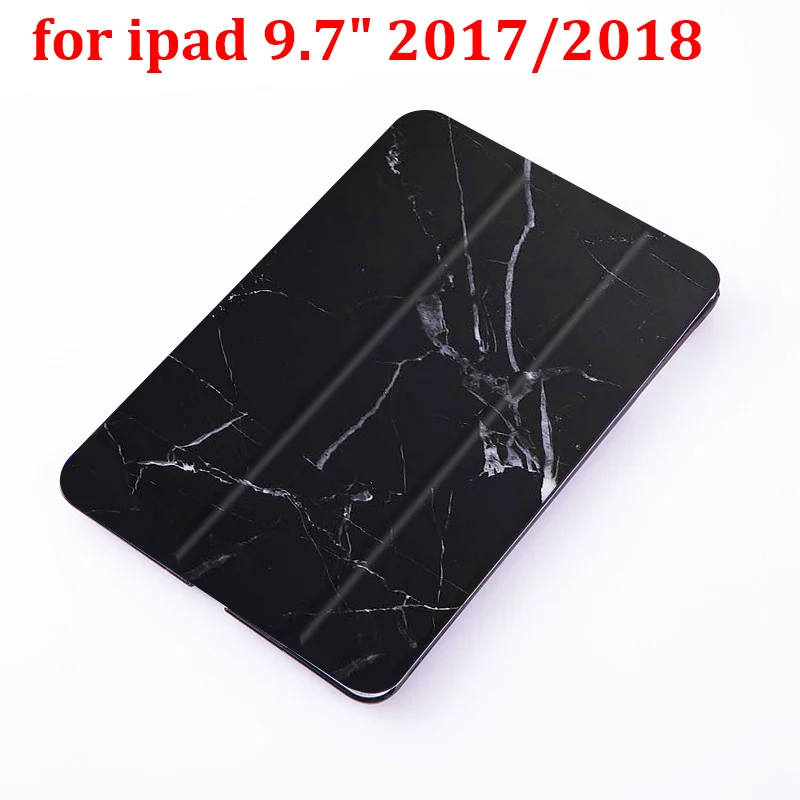 for new ipad 9.7 Мрамор печати кожаный чехол для iPad 9," из искусственной кожи с подставкой и жесткий PC задняя крышка чехол для iPad 2/3/4 Защитный чехол Крышка - Цвет: for new ipad 9.7