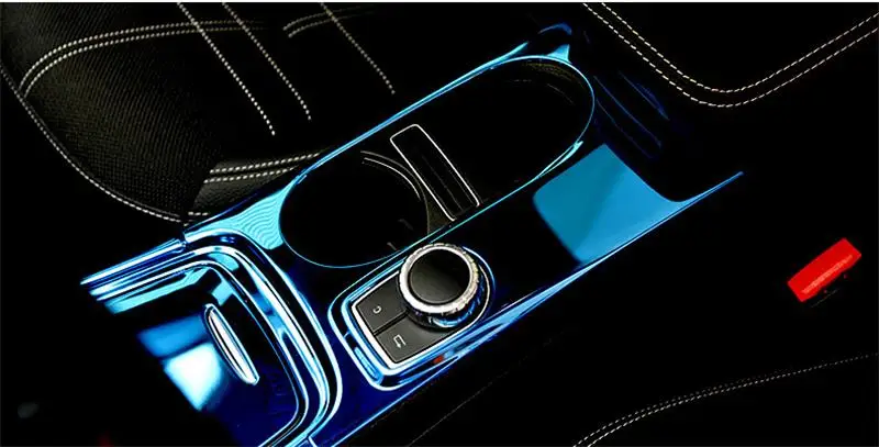 Автомобильный Стайлинг нержавеющая стальные наклейки покрытие автомобиля центральной консоли сбоку Планки Рамка для Mercedes Benz CLA GLA класса W117 C117 X156